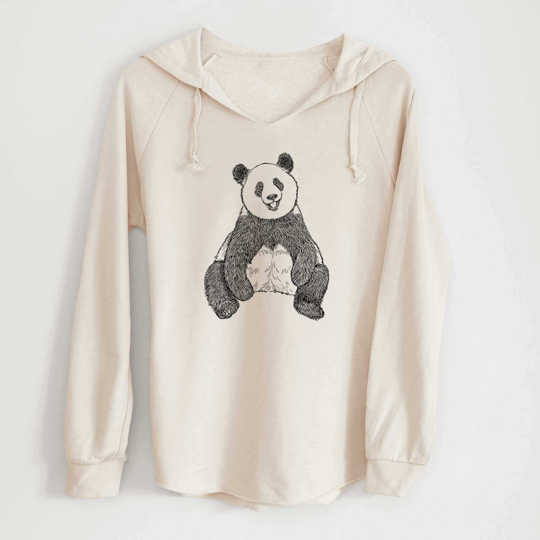Ailuropoda melanoleuca - Giant Panda Sitting - Cali Wave Hooded Sweatshirt