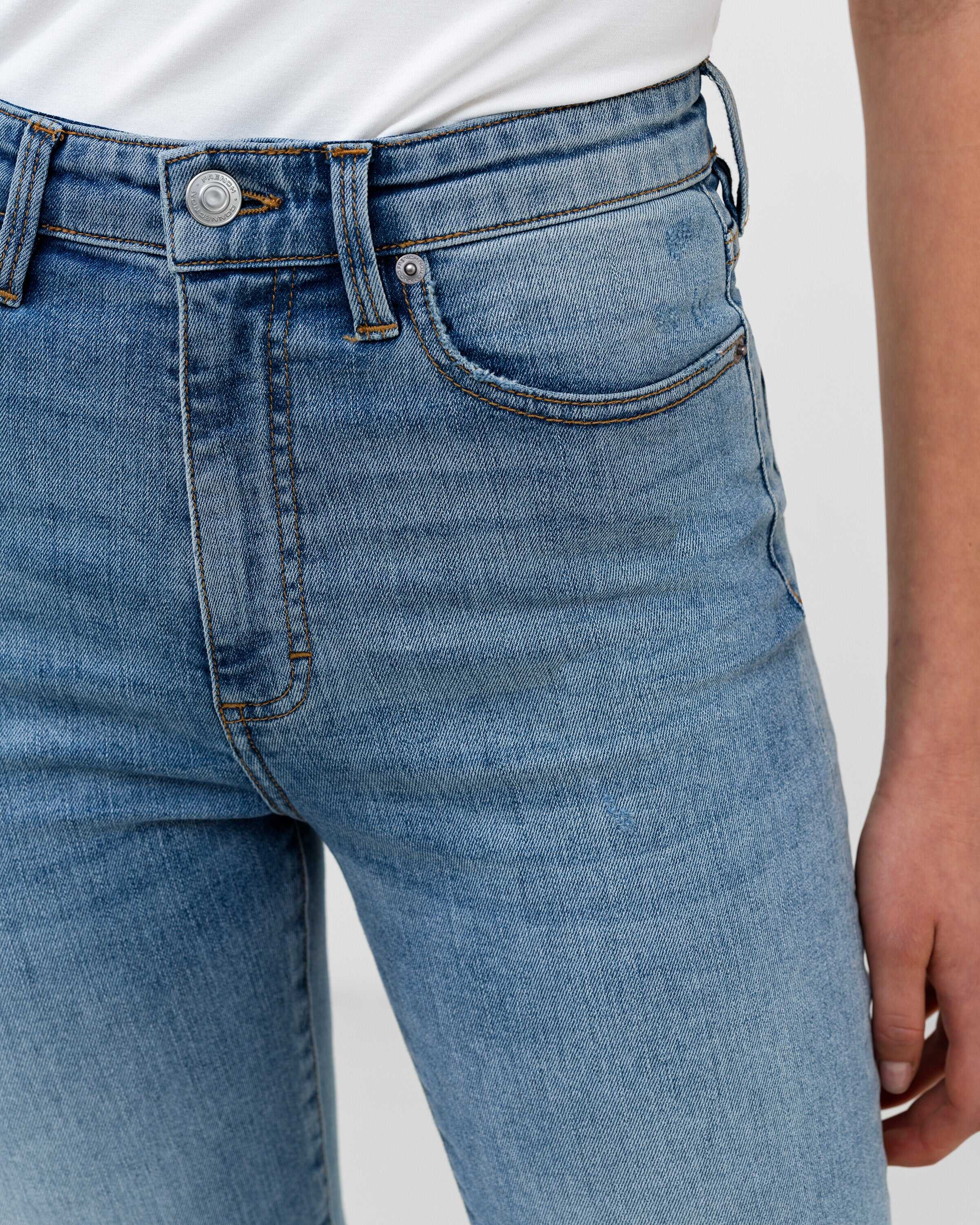 Stretch Denim Cigarette Fit Ankle Length Jeans 28 Inch