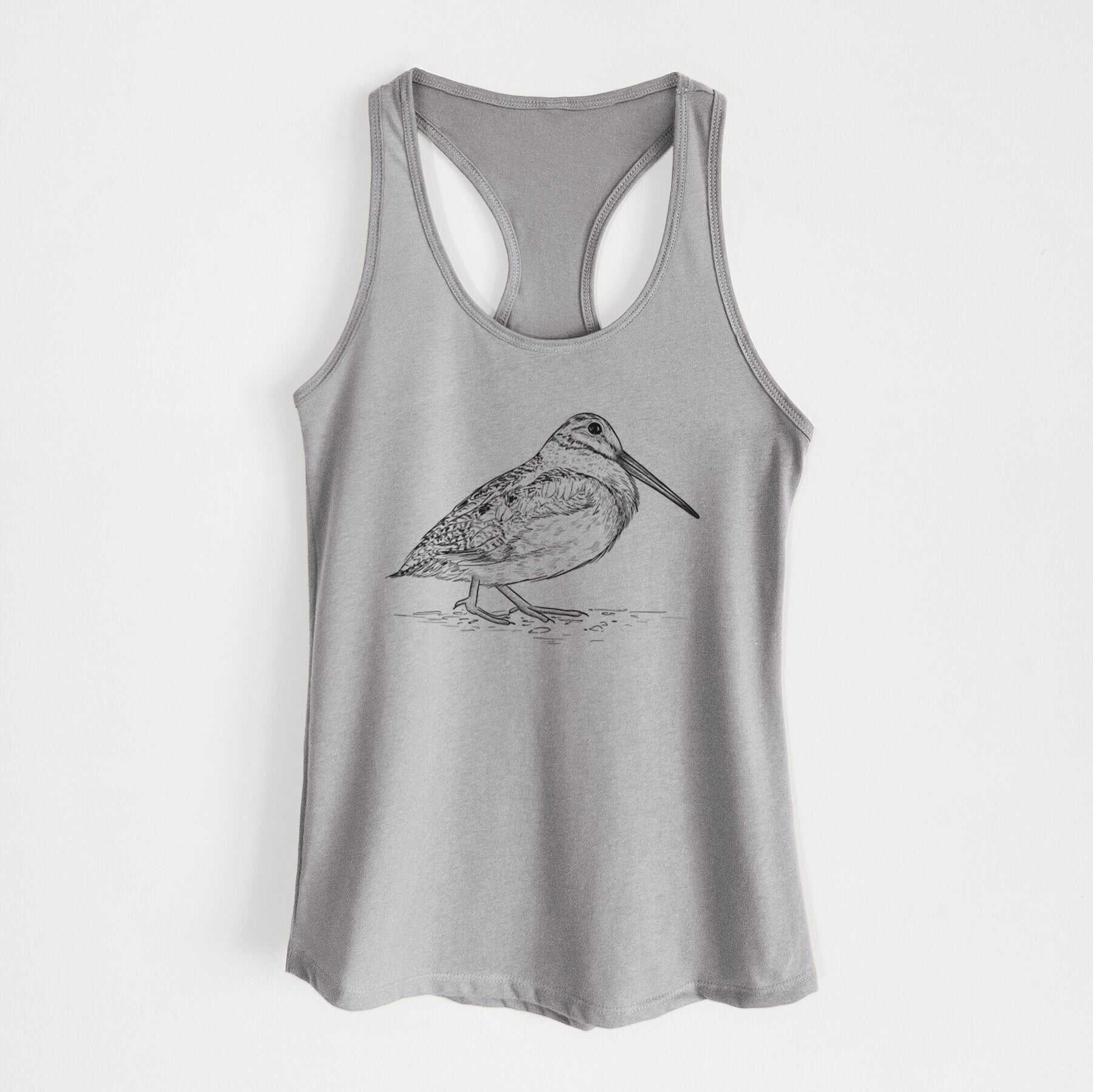 American Woodcock - Scolopax minor - Women's Racerback Tanktop