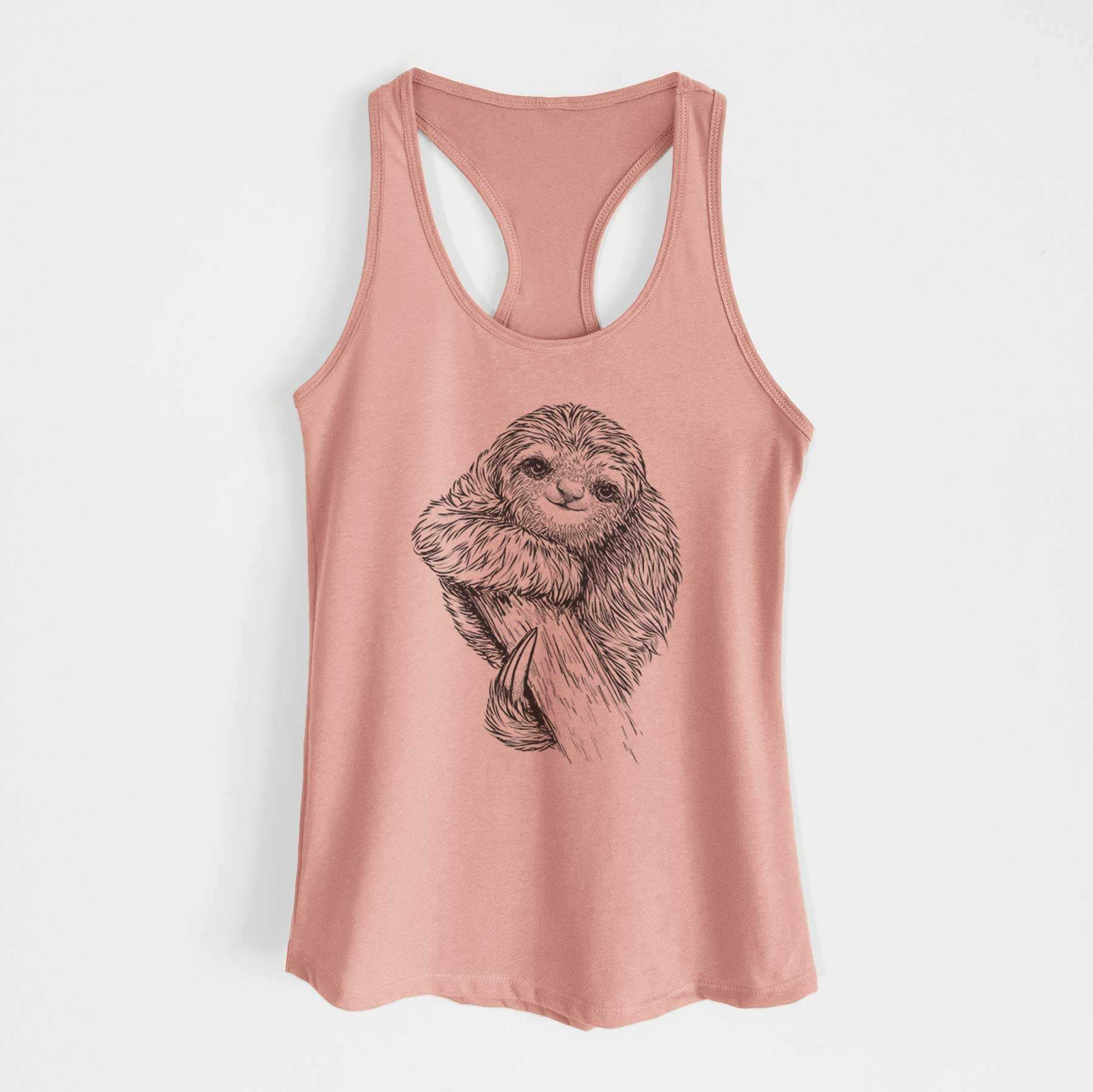 Pygmy Three-toed Sloth - Bradypus pygmaeus - Women's Racerback Tanktop