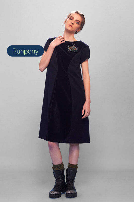 KORUNA dress - Navy blue