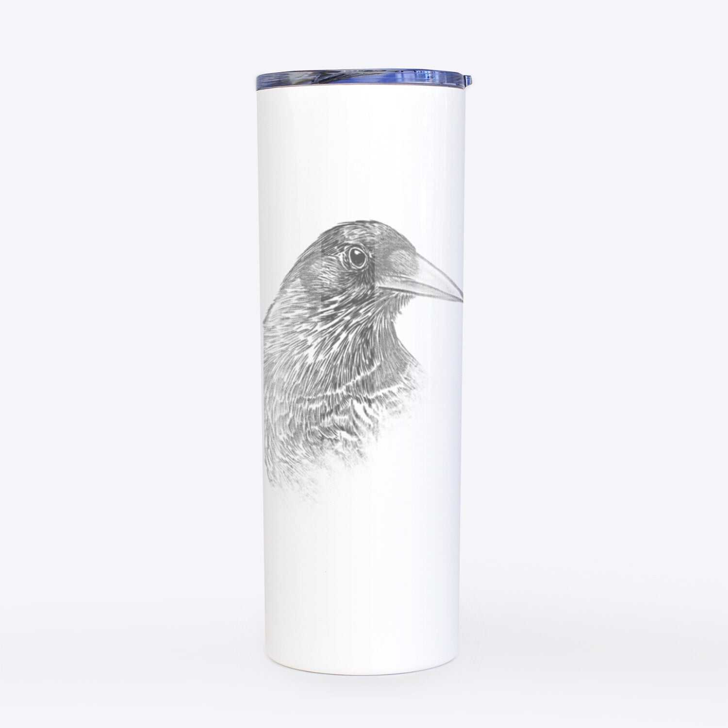 American Crow Bust - Corvus brachyrhynchos - 20oz Skinny Tumbler