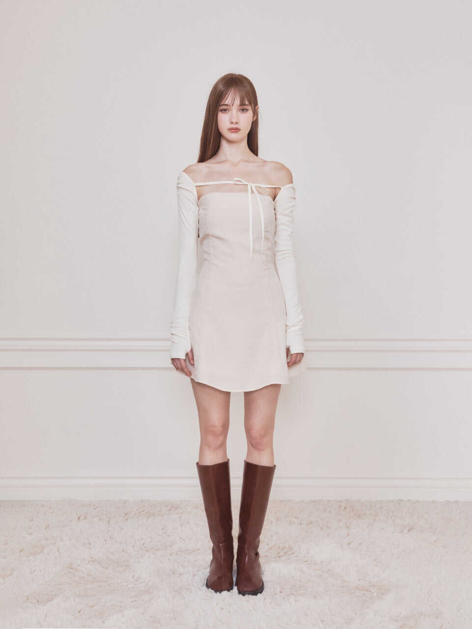 Fay Bolero Dress BEIGE