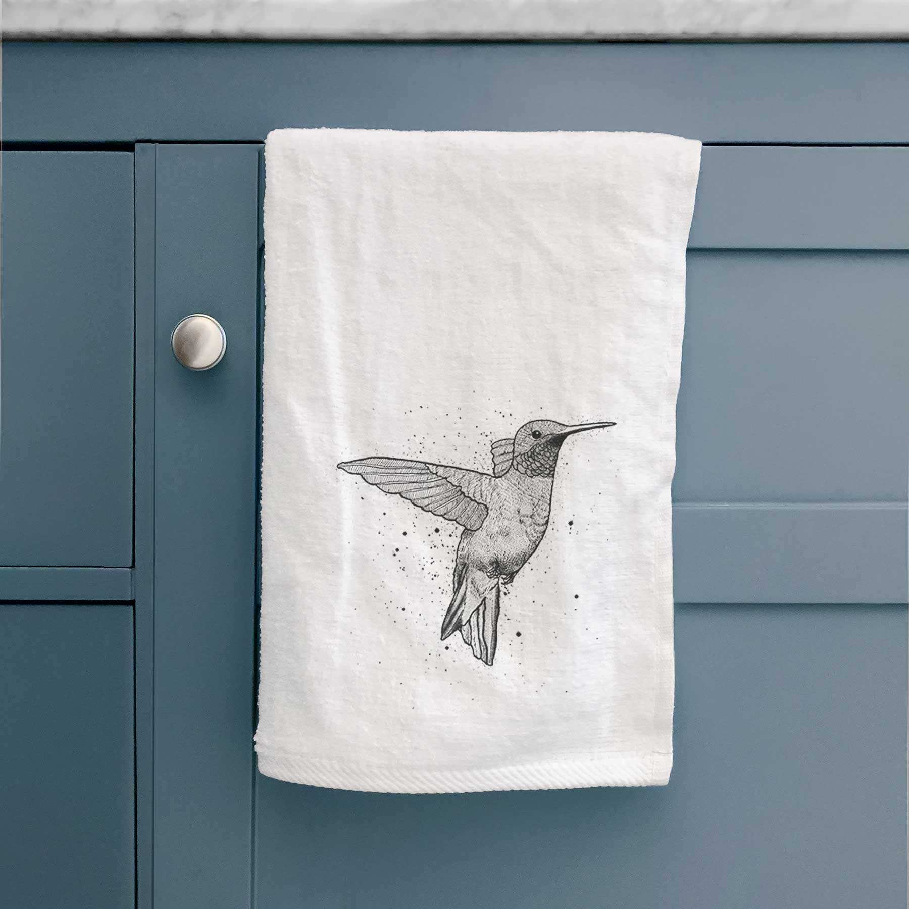 Ruby-throated Hummingbird Premium Decorative Hand Towel