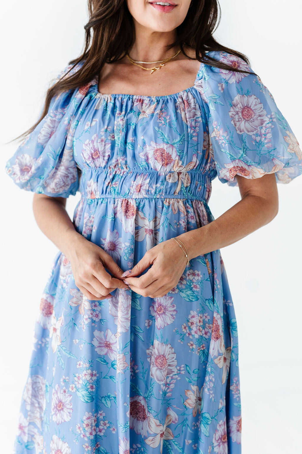 Greer Organza Dress in Blue - Size 2X Left