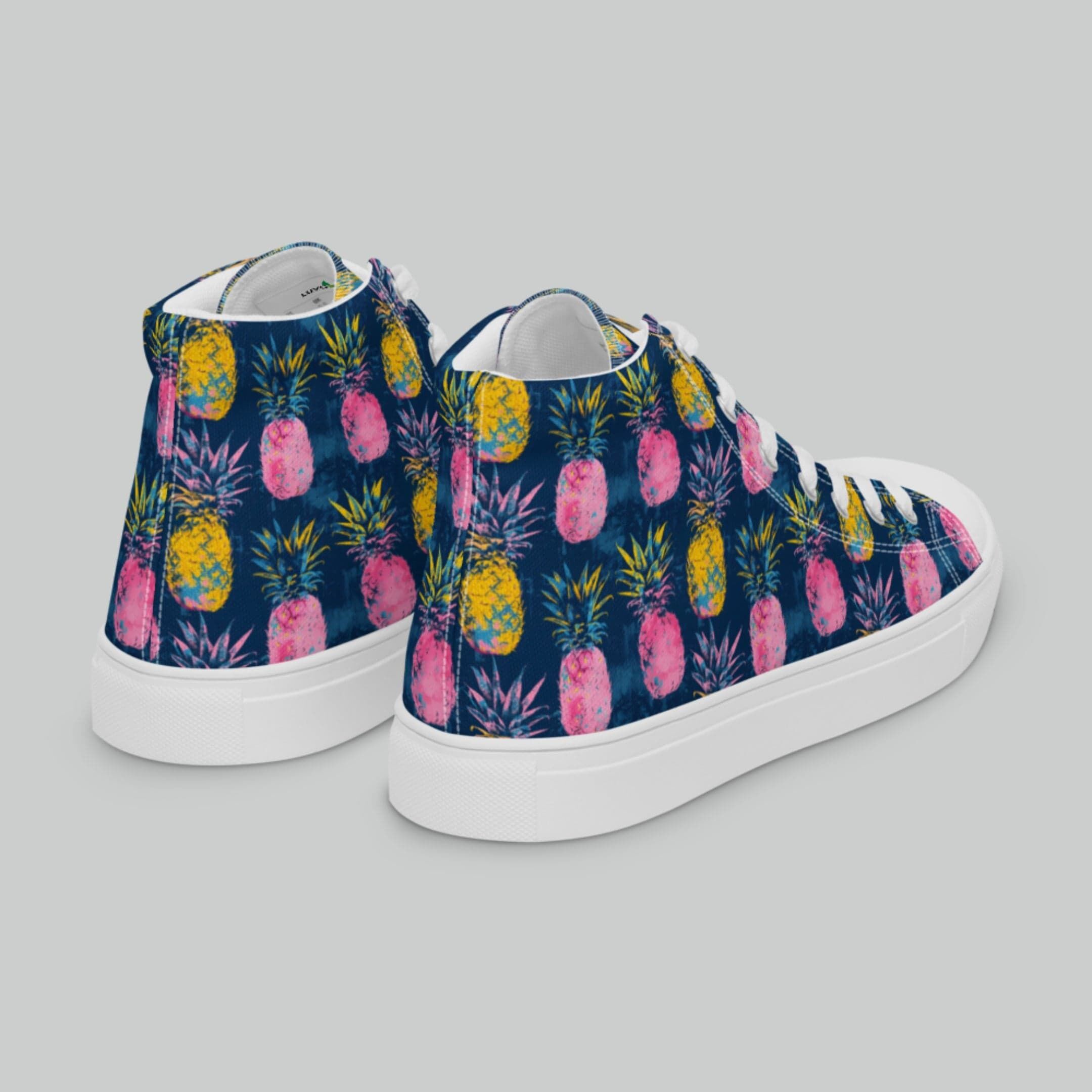 Colorful Pineapple High Top Canvas Shoes