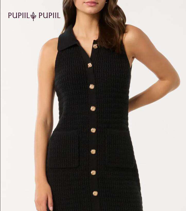Textured Knit Mini Dress