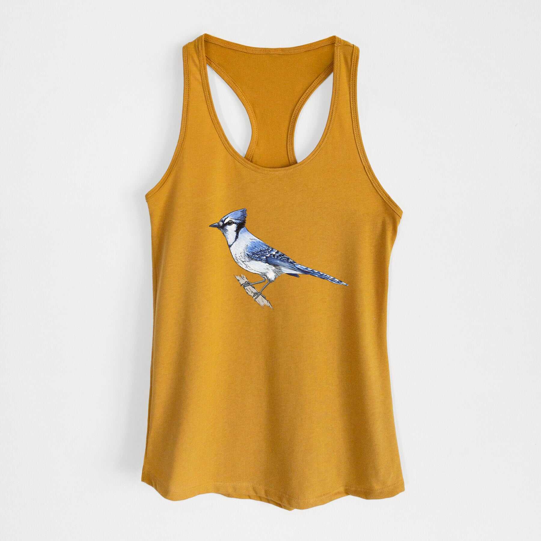 Vibrant Blue Jay - Cyanocitta cristata - Women's Racerback Tanktop