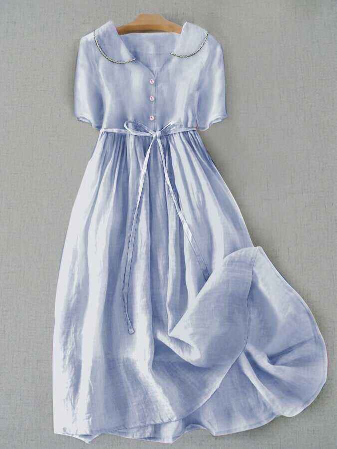 Literary Simple Cotton Dress