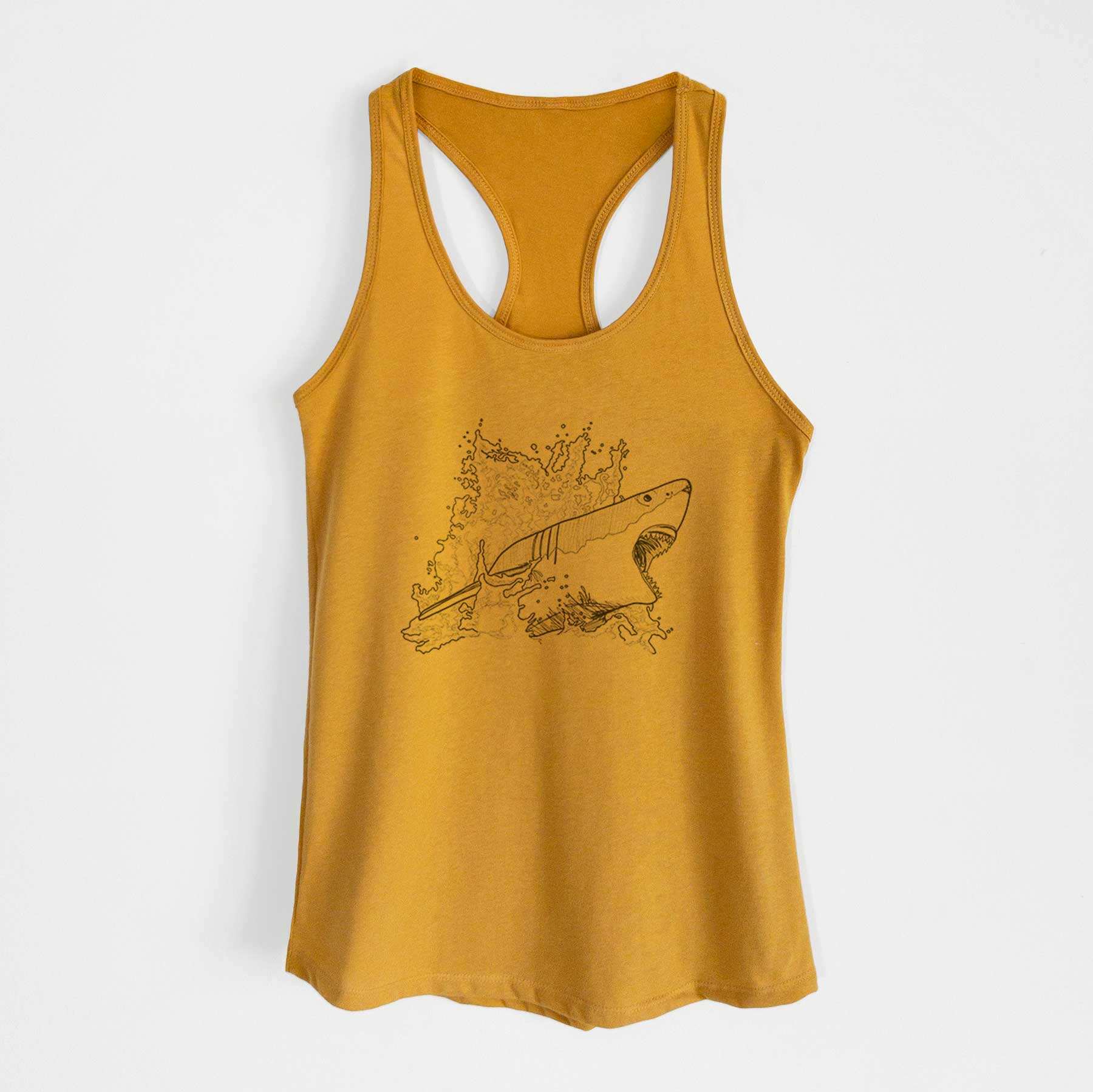 Great White Shark in Water - Women's Racerback Tanktop