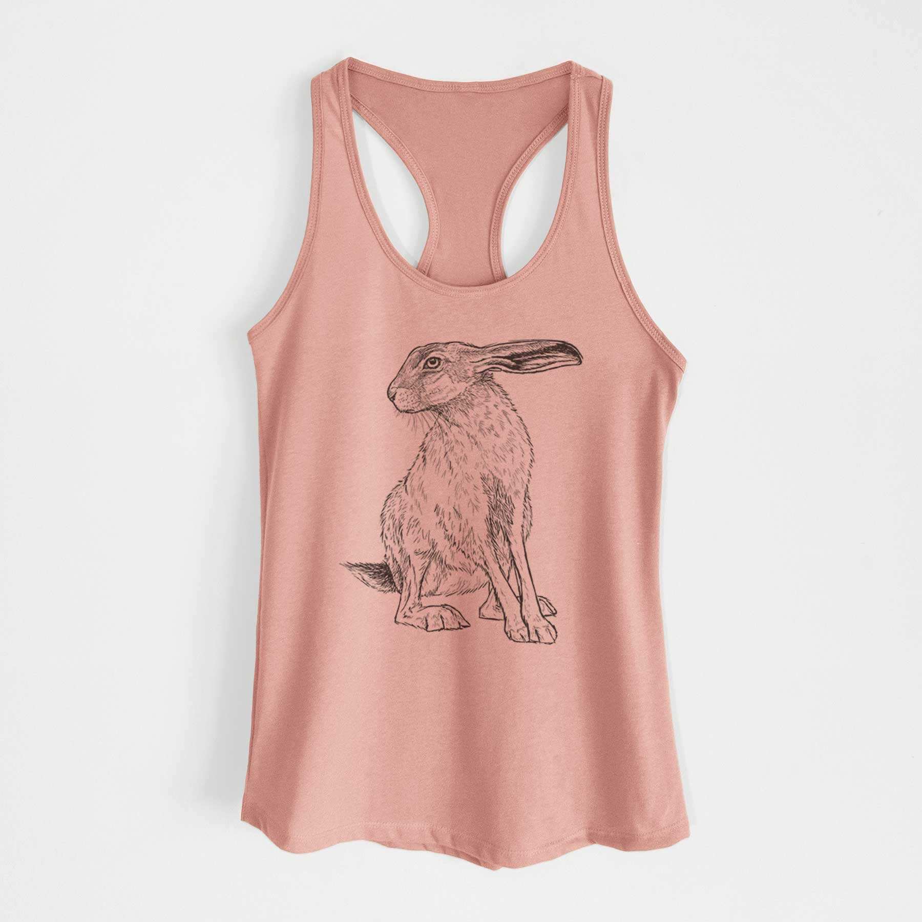 Black-tailed Jackrabbit - Lepus californicus - Women's Racerback Tanktop