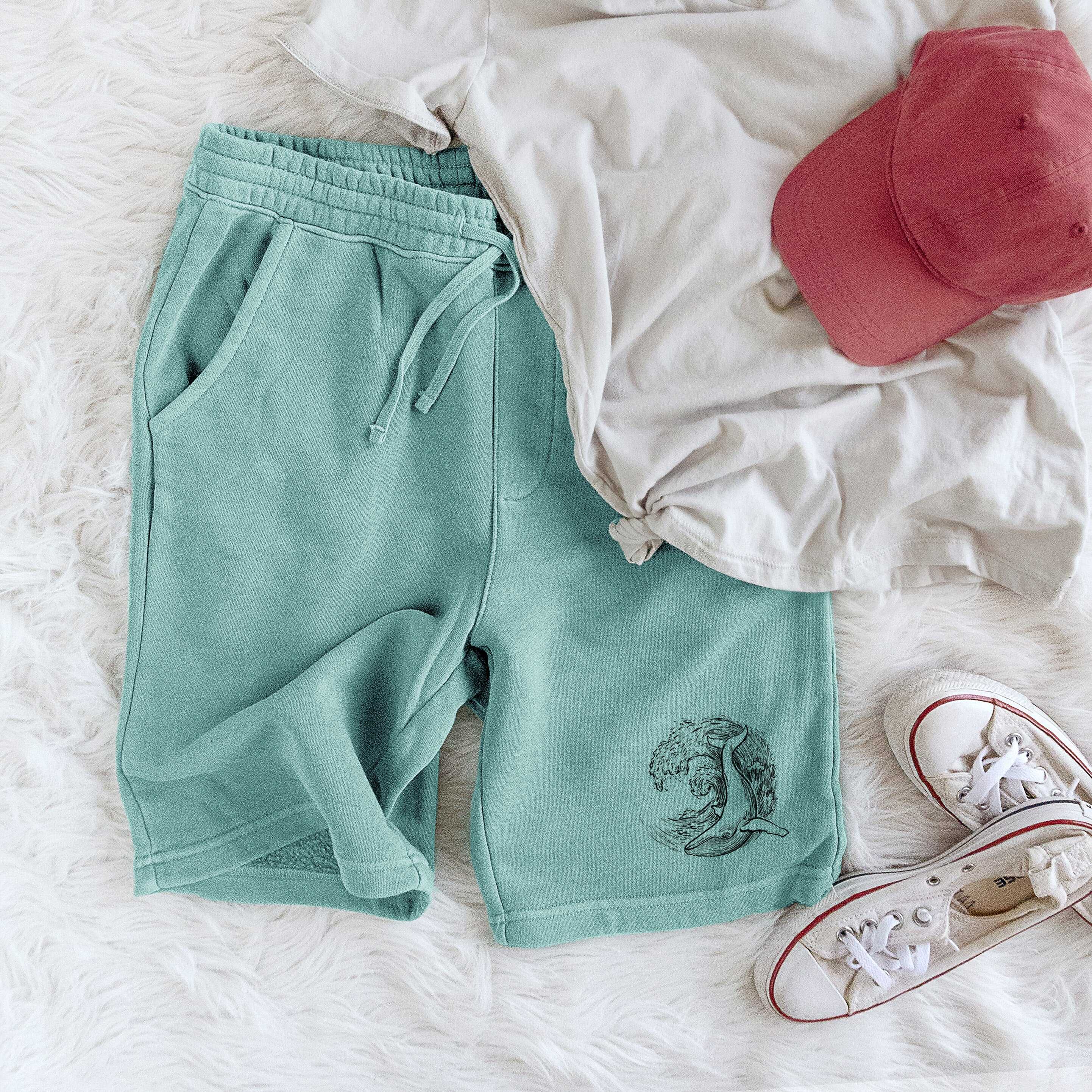 Whale Wave - Unisex Pigment Dyed Shorts