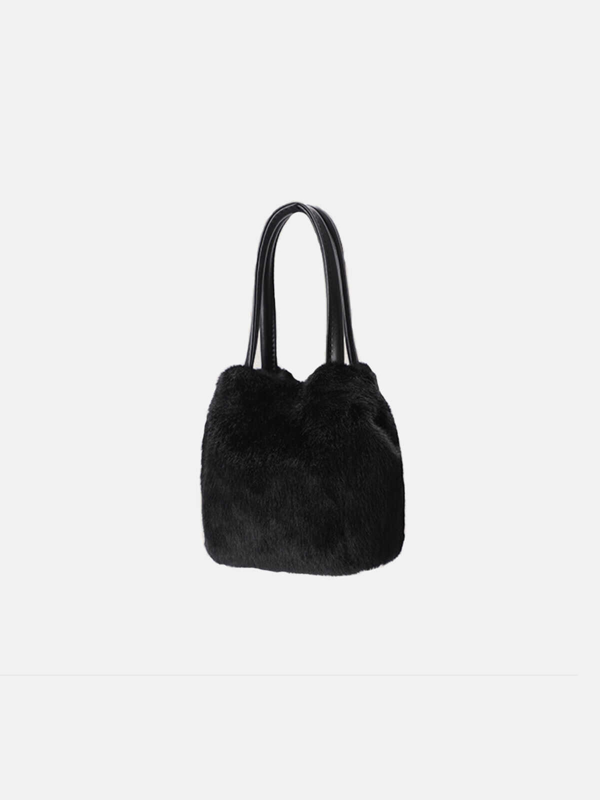Furry Envelope Clutch Bag