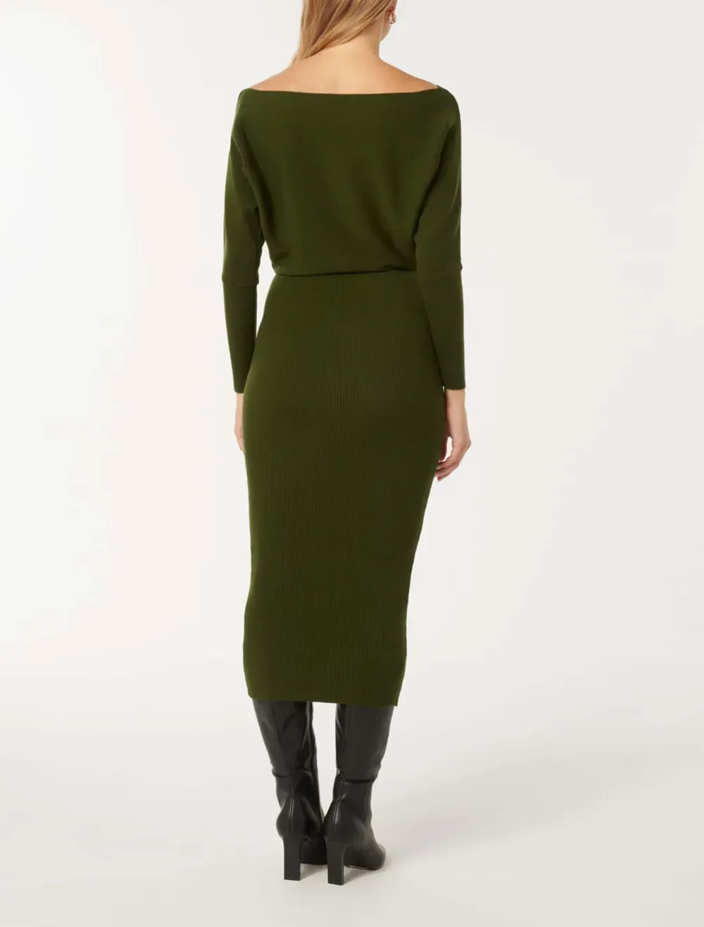 Off-Shoulder Midi Dress