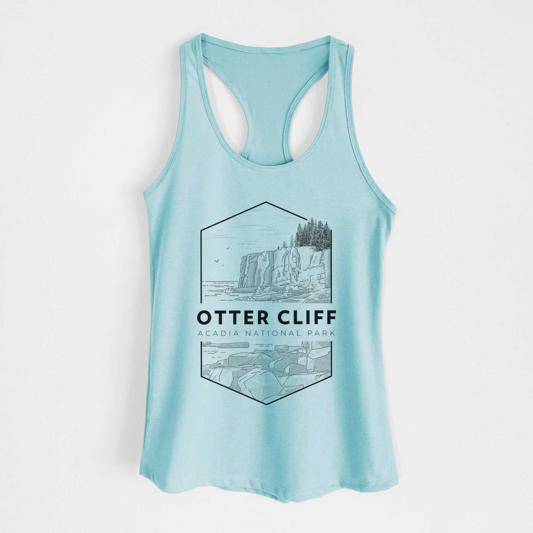 Otter Cliff - Acadia National Park - Women's Racerback Tanktop