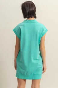 FINAL SALE Half Zip Mock Neck Dress (MULTIPLE COLORS) *Final Sale*