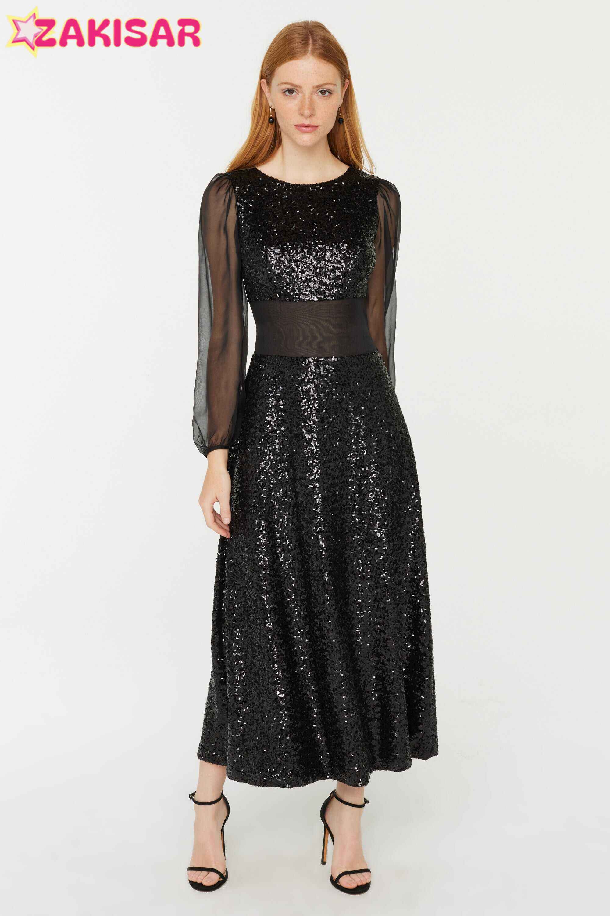 Bianca Sequin & Chiffon Dress