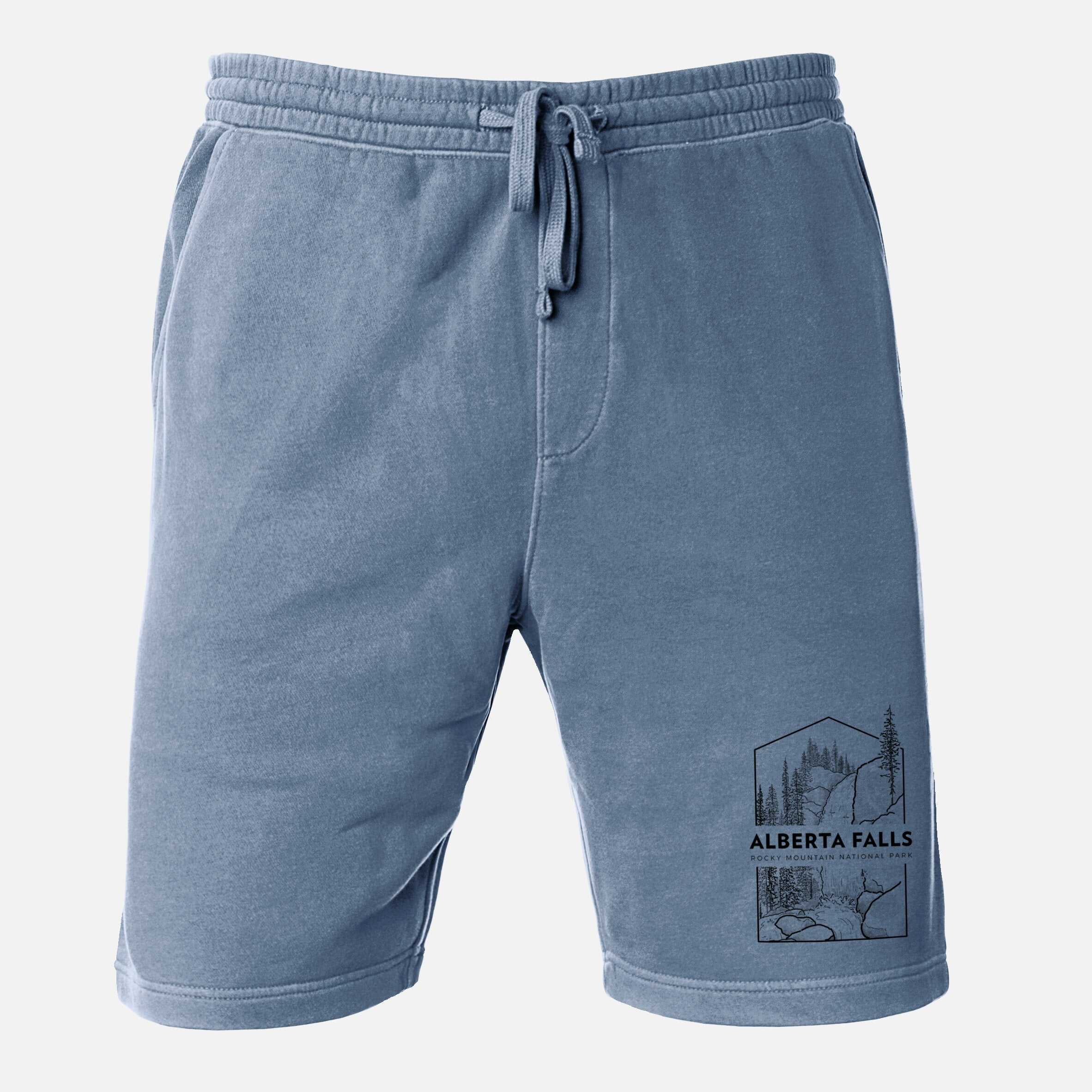 Alberta Falls - Rocky Mountain National Park - Unisex Pigment Dyed Shorts