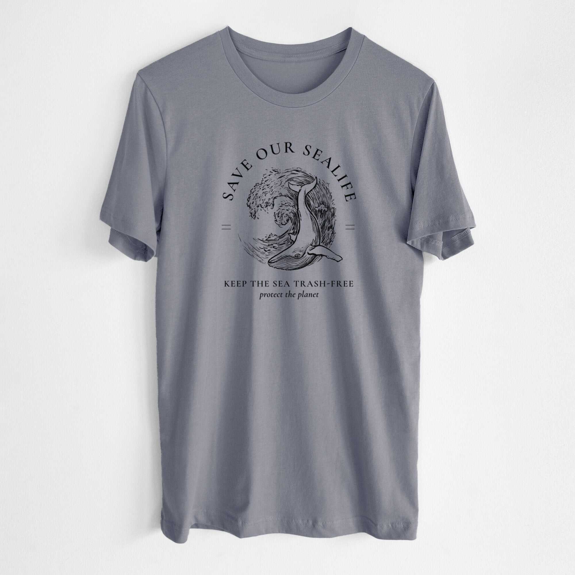 Save our Sealife - Keep the Sea Trash-Free - Lightweight 100% Cotton Unisex Crewneck