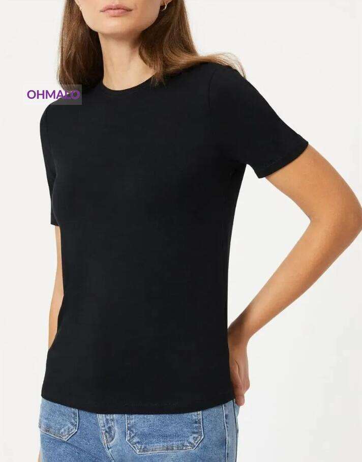 Luxe Crew Neck Black T-Shirt