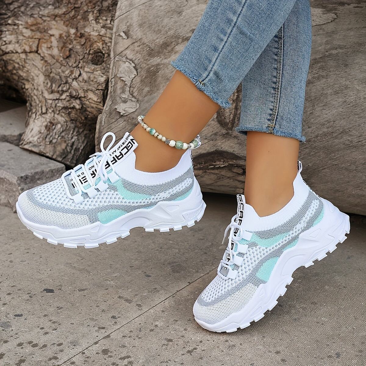 Women's Colorblock Orthopedic Breathable Soft Sole Knitted Sneakers