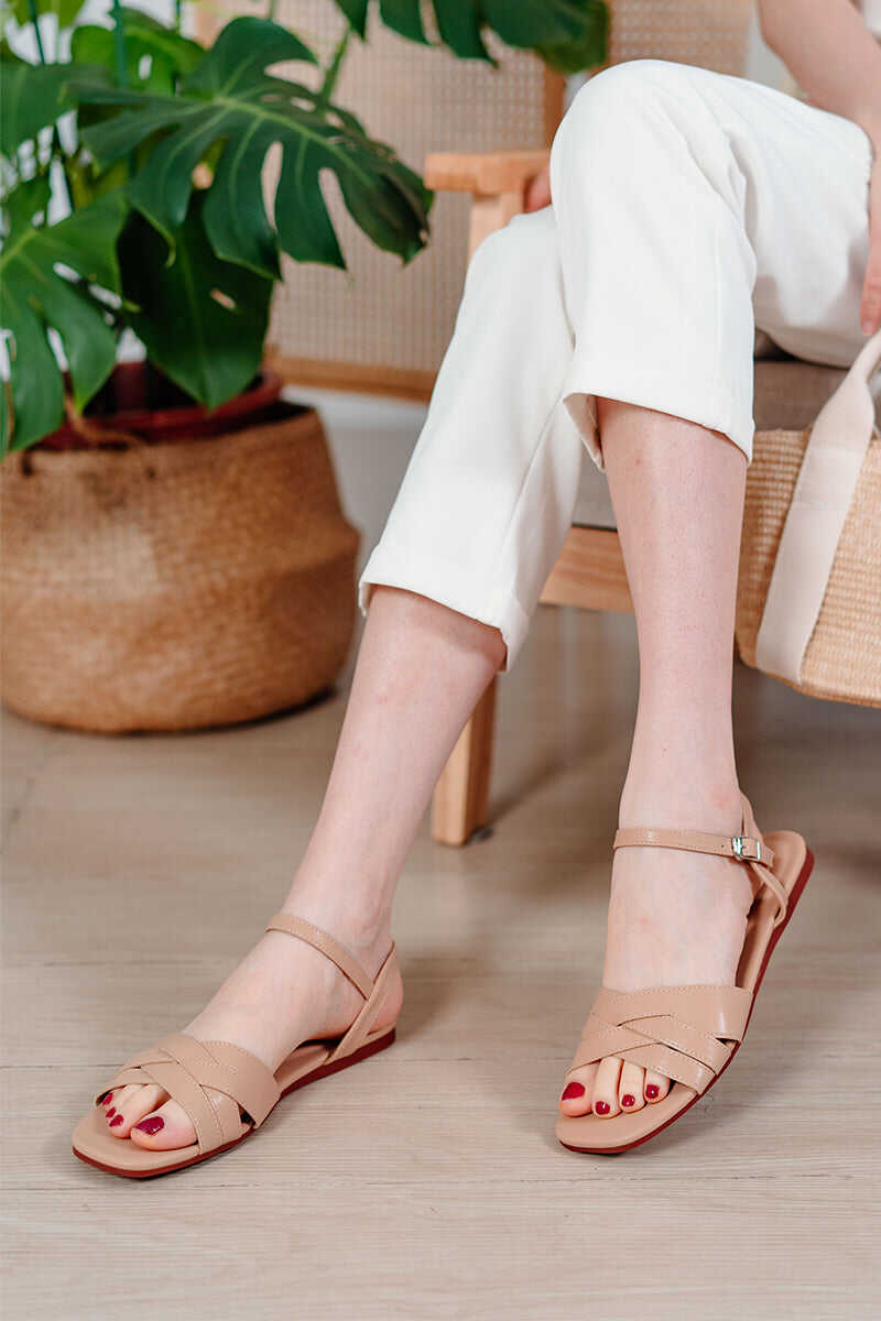 Cerys Sandals in Nude