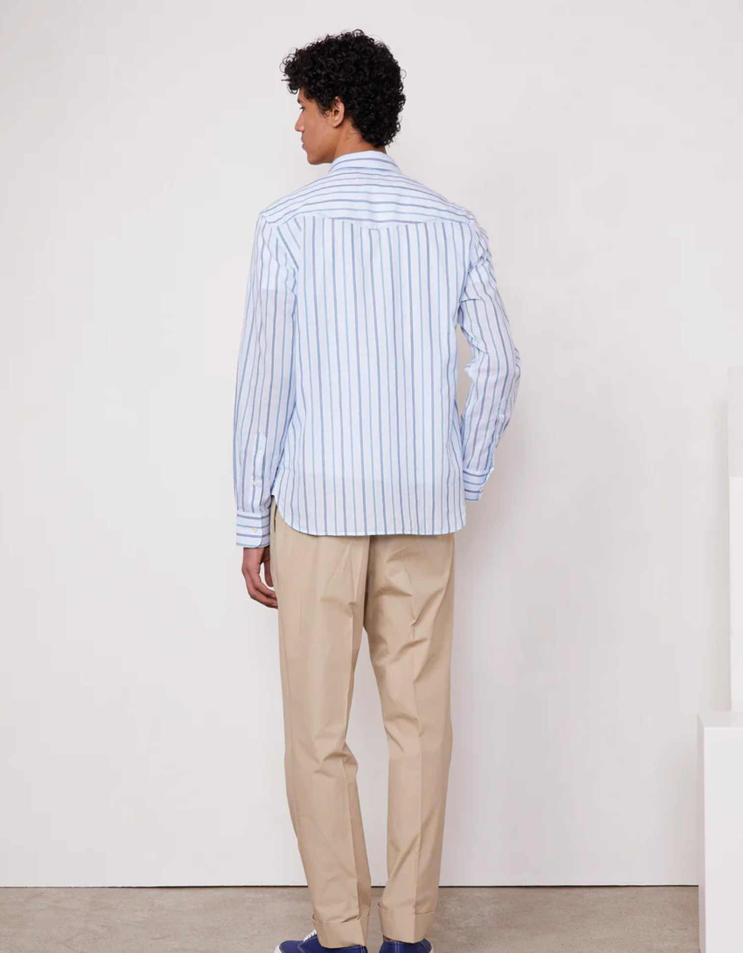 Officine Generale Benoit Stripe Cotton Poplin Shirt