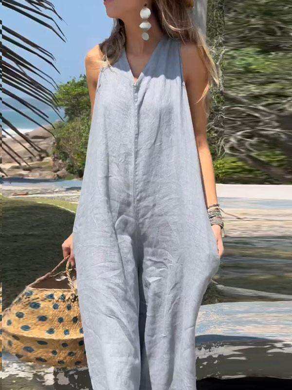 SUMMER Comfortable casual cotton and linen jumpsuit （BUY 2 GET FREE SHIPPING)