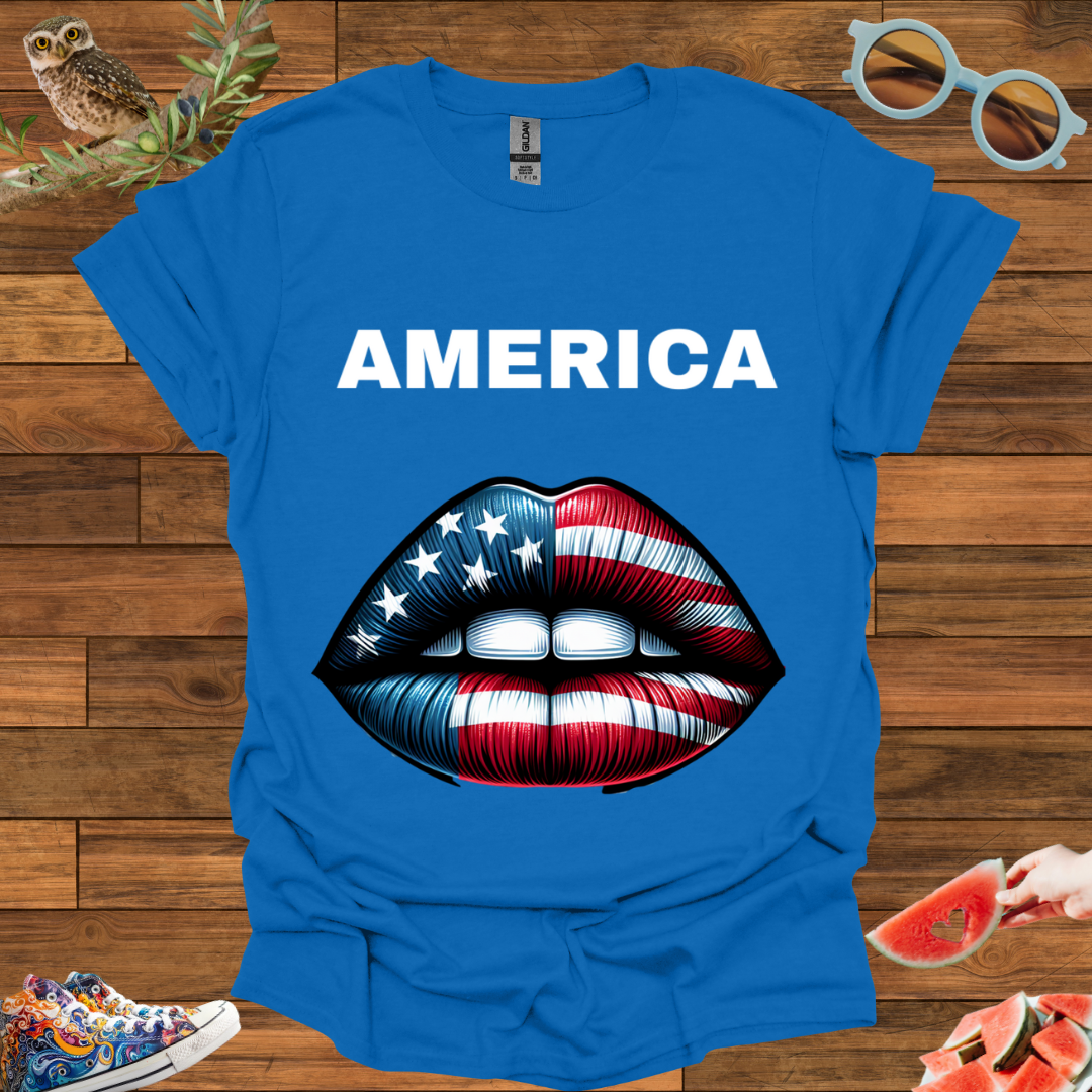 ZCKBDAmerican lip T-Shirt