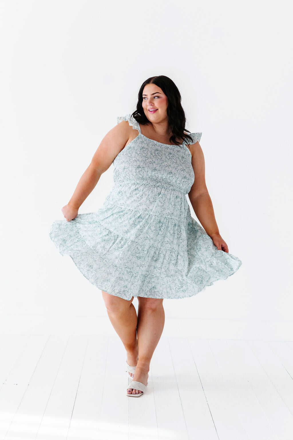 Quincy Ruffle Strap Dress - Size 1X and 2X Left