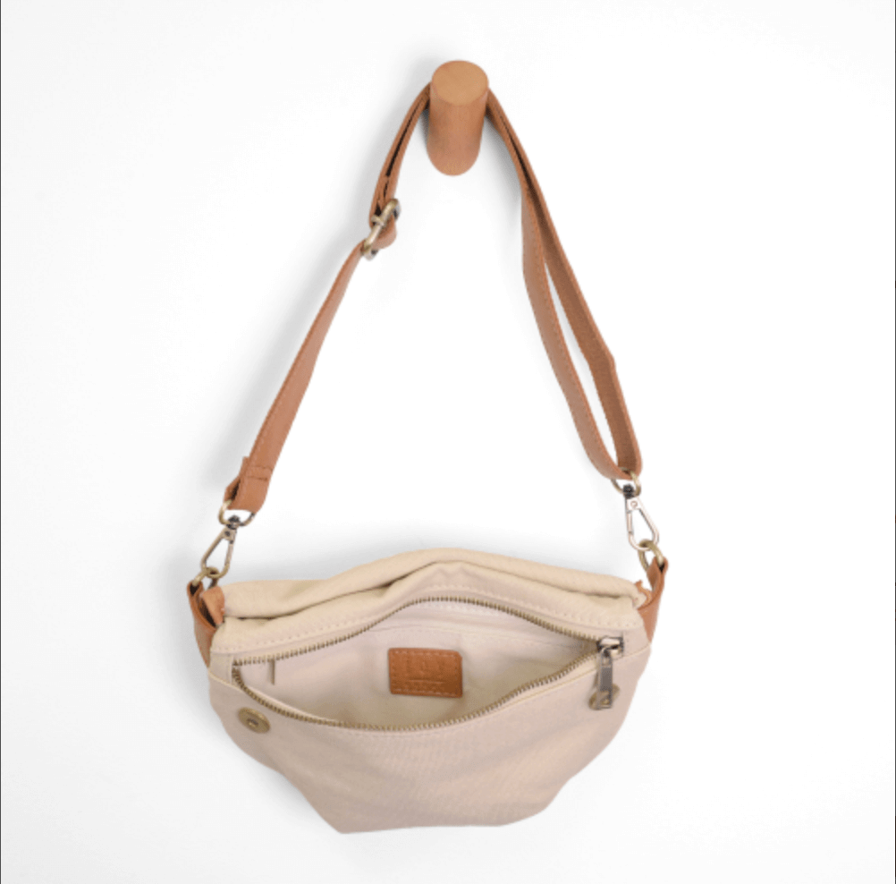 Natural Canvas Sling Belt Bag