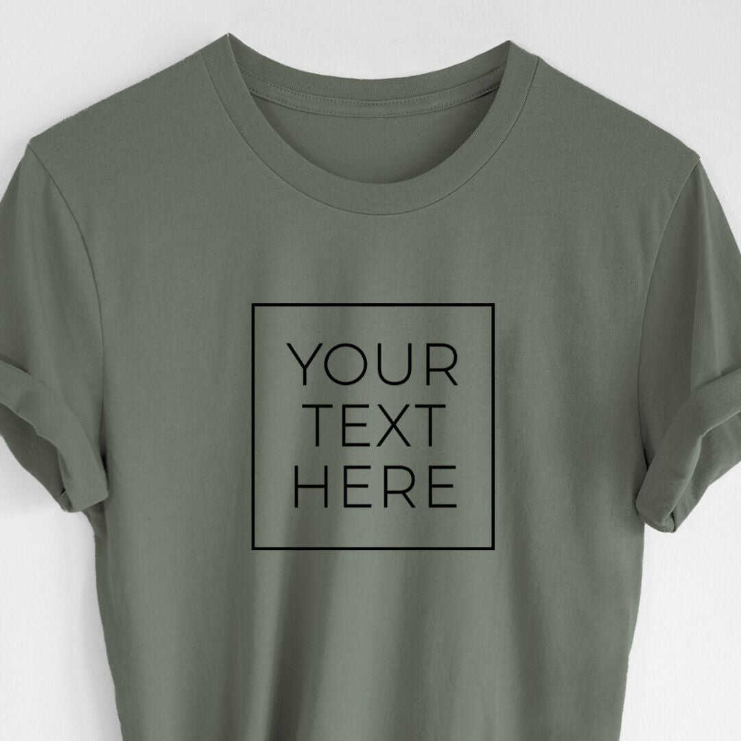 Custom Create Your Own Boxed Design - Lightweight 100% Cotton Unisex Crewneck
