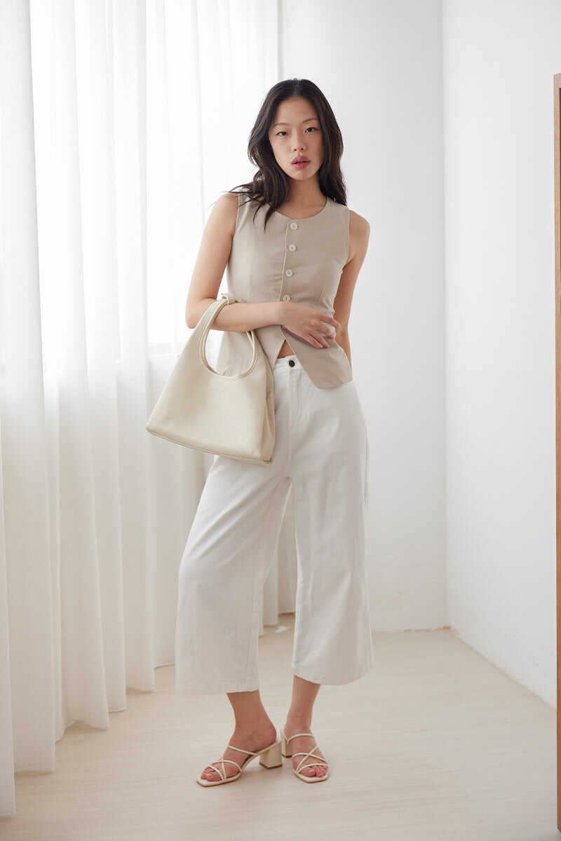 Fuji Small Hobo Bag in Pearl