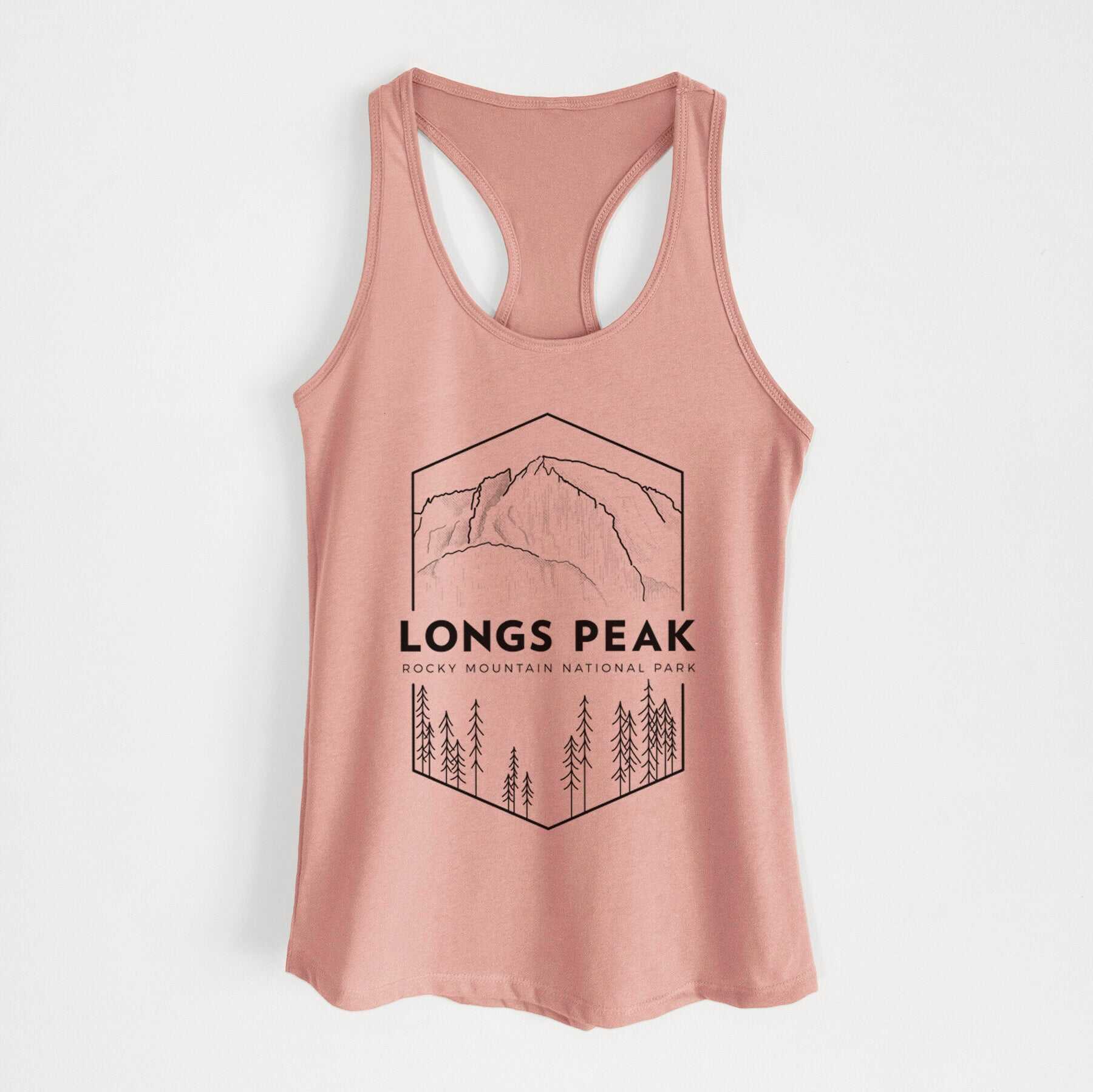 Longs Peak - Rocky Mountain National Park - Women's Racerback Tanktop