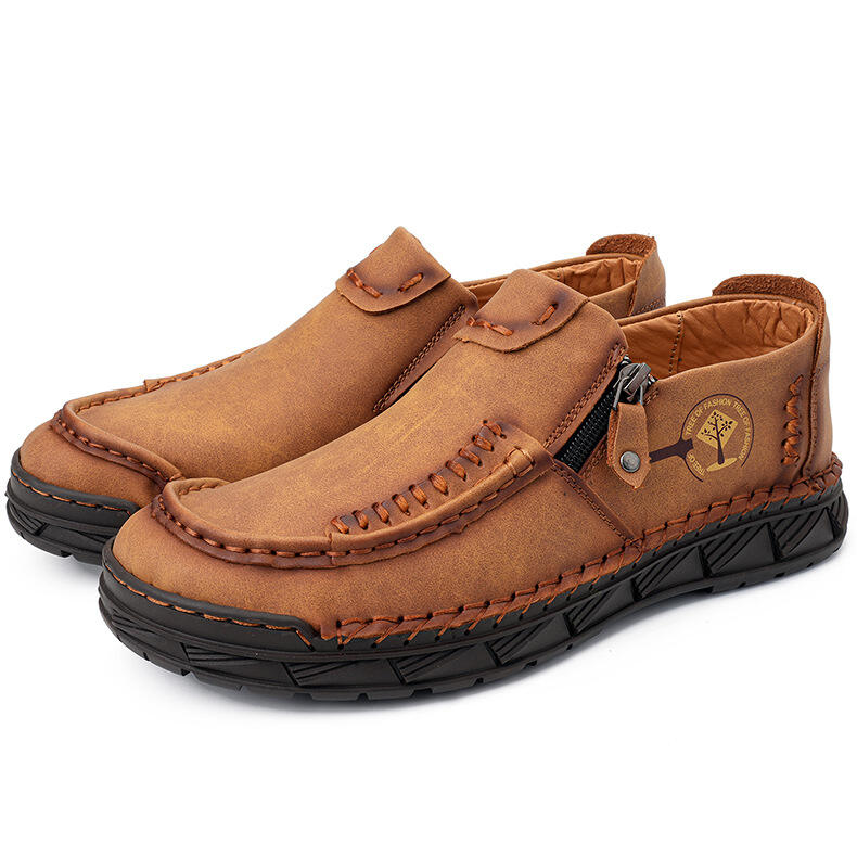 Men's Comfortable Leather Slip-on Orthopedic Shoes