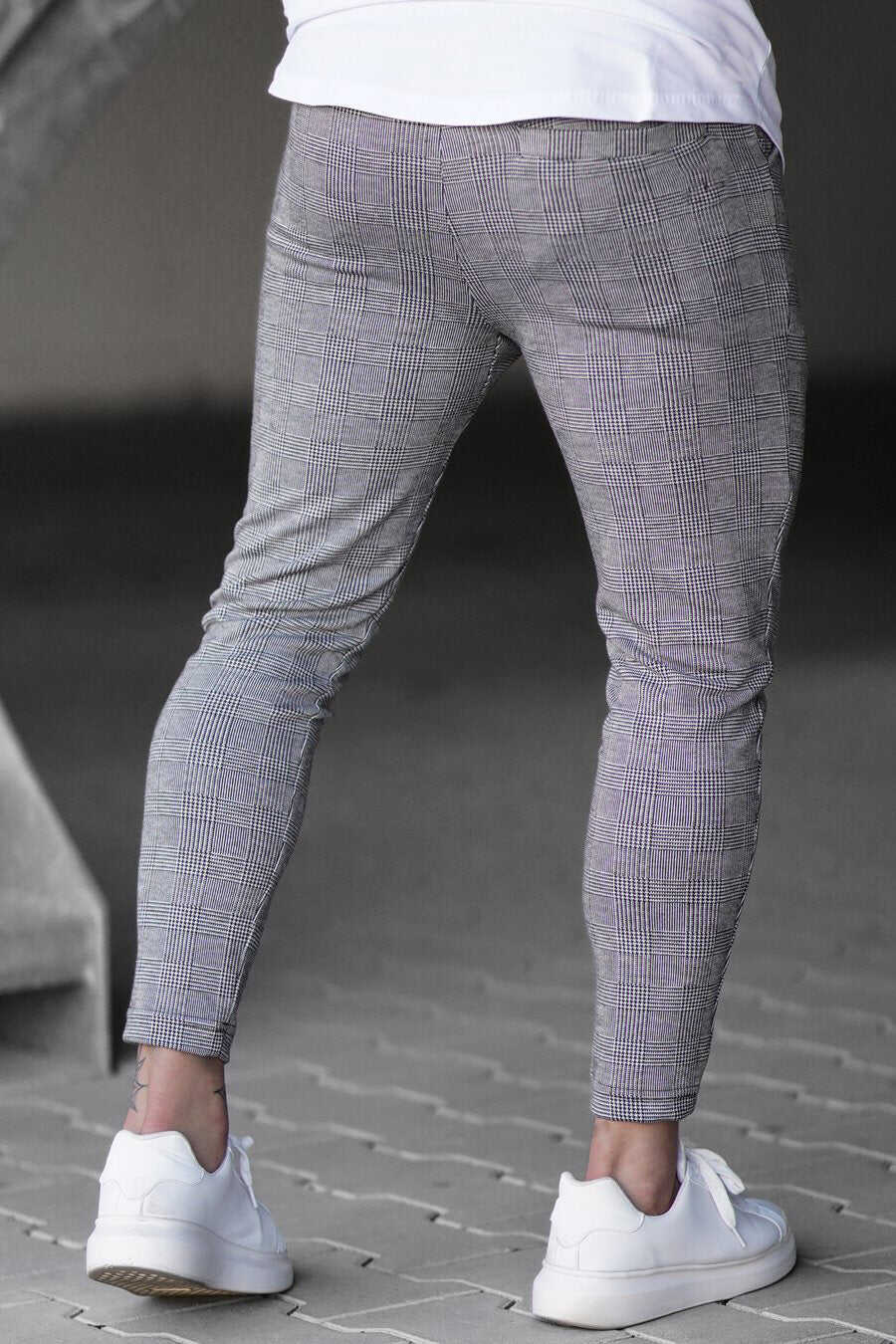 M's Check Print Pants