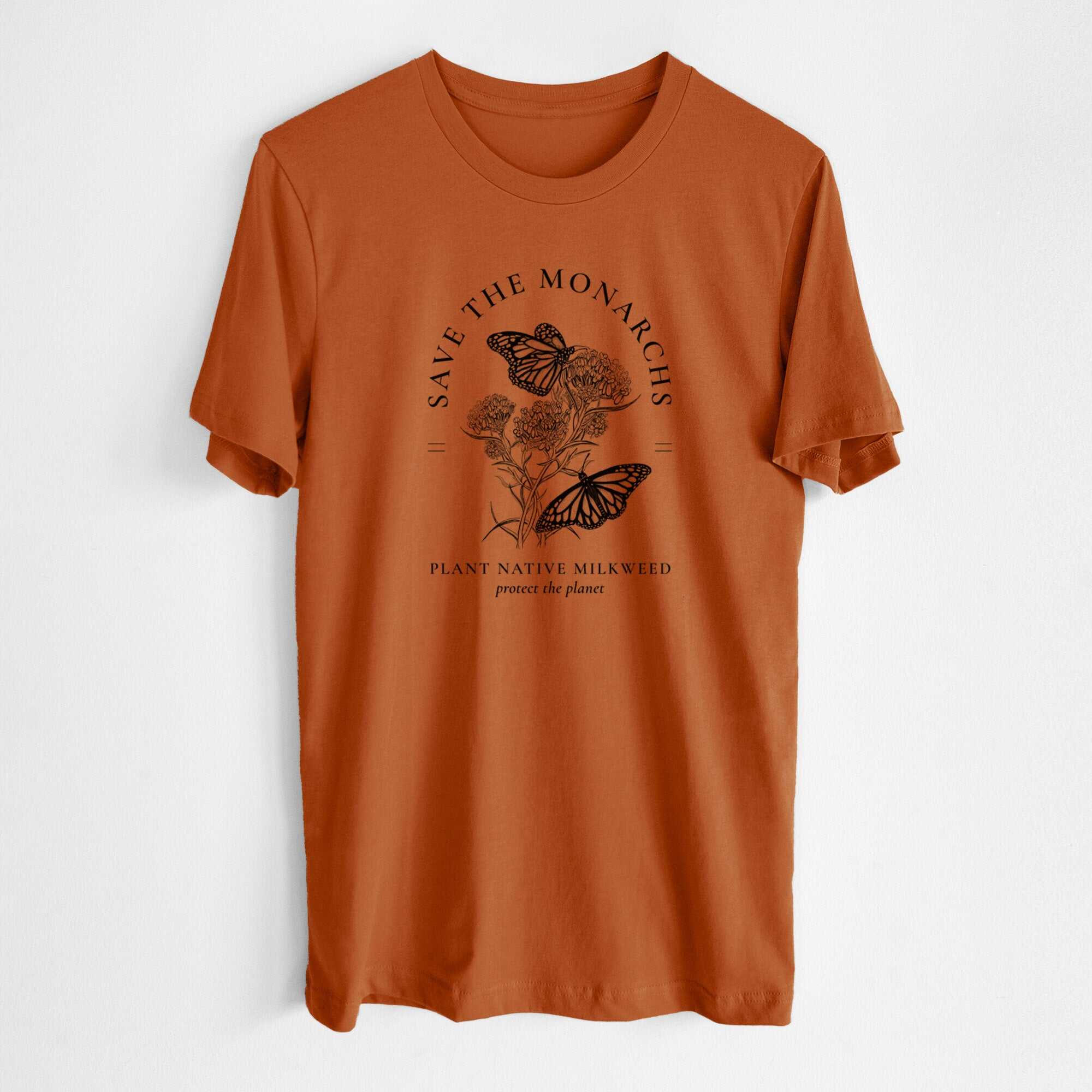 Save the Monarchs - Plant Native Milkweed - Lightweight 100% Cotton Unisex Crewneck