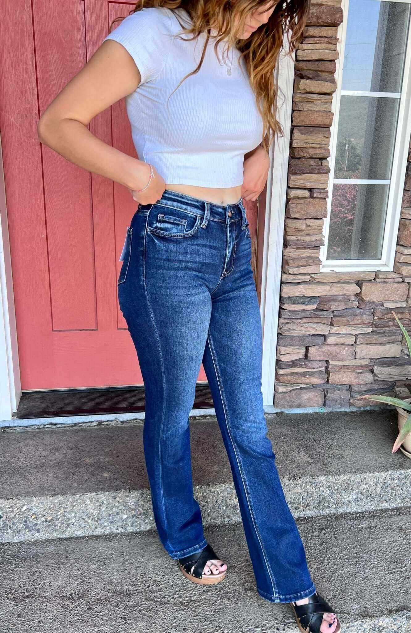 Vervet by Flying Monkey Little Sunshine Bella Slim Bootcut Jeans