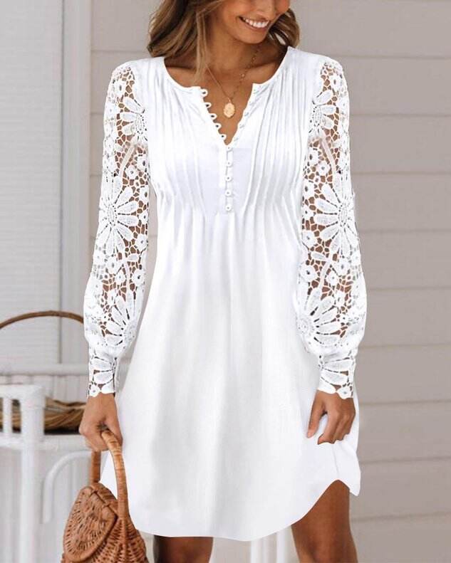Regular Fit Casual Plain Dress With No