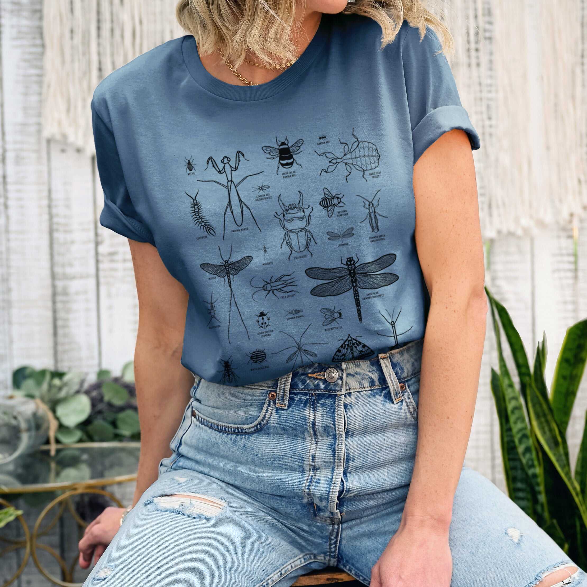 Chart of Arthropods/Insects - Lightweight 100% Cotton Unisex Crewneck