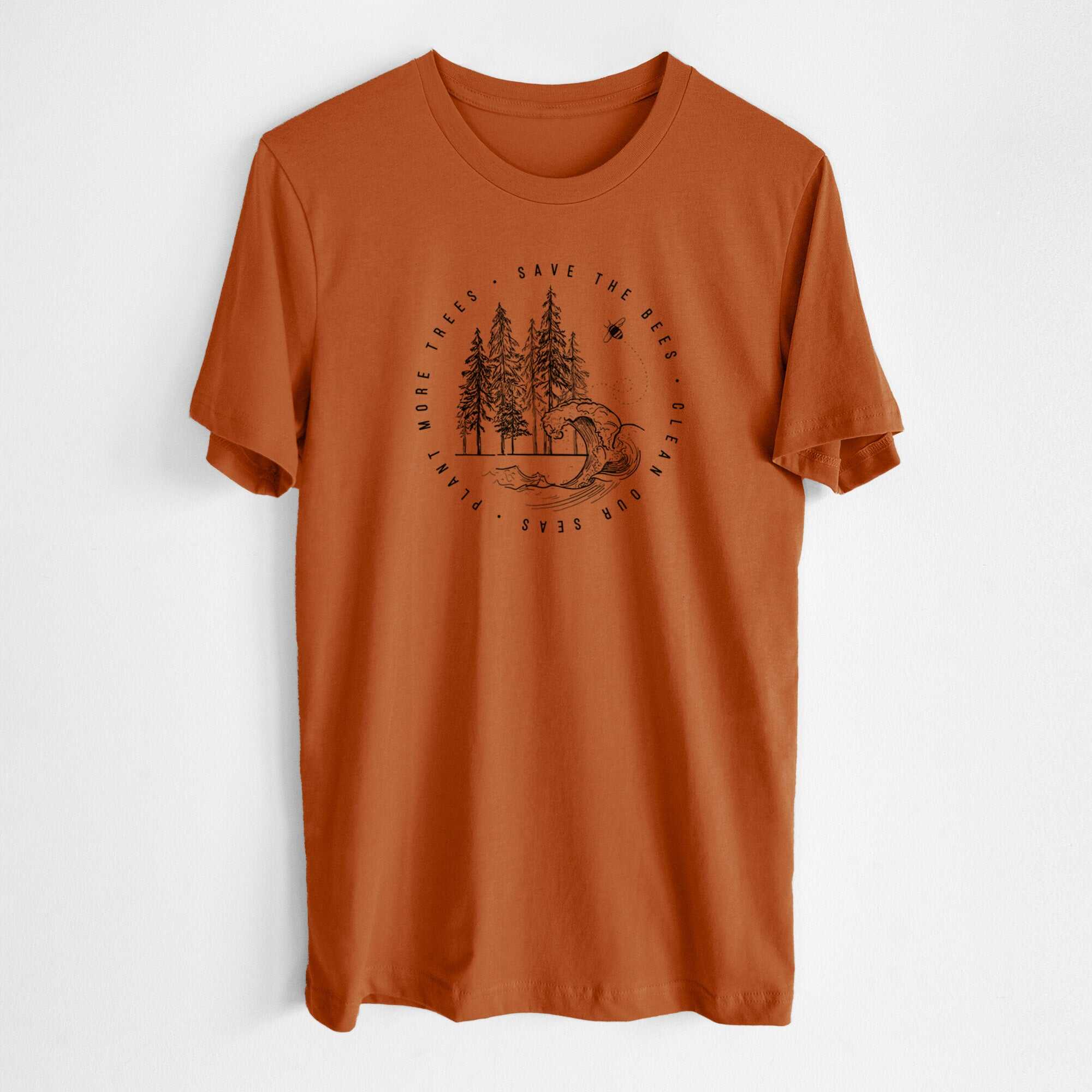Save the Bees, Clean our Seas, Plant more Trees - Lightweight 100% Cotton Unisex Crewneck