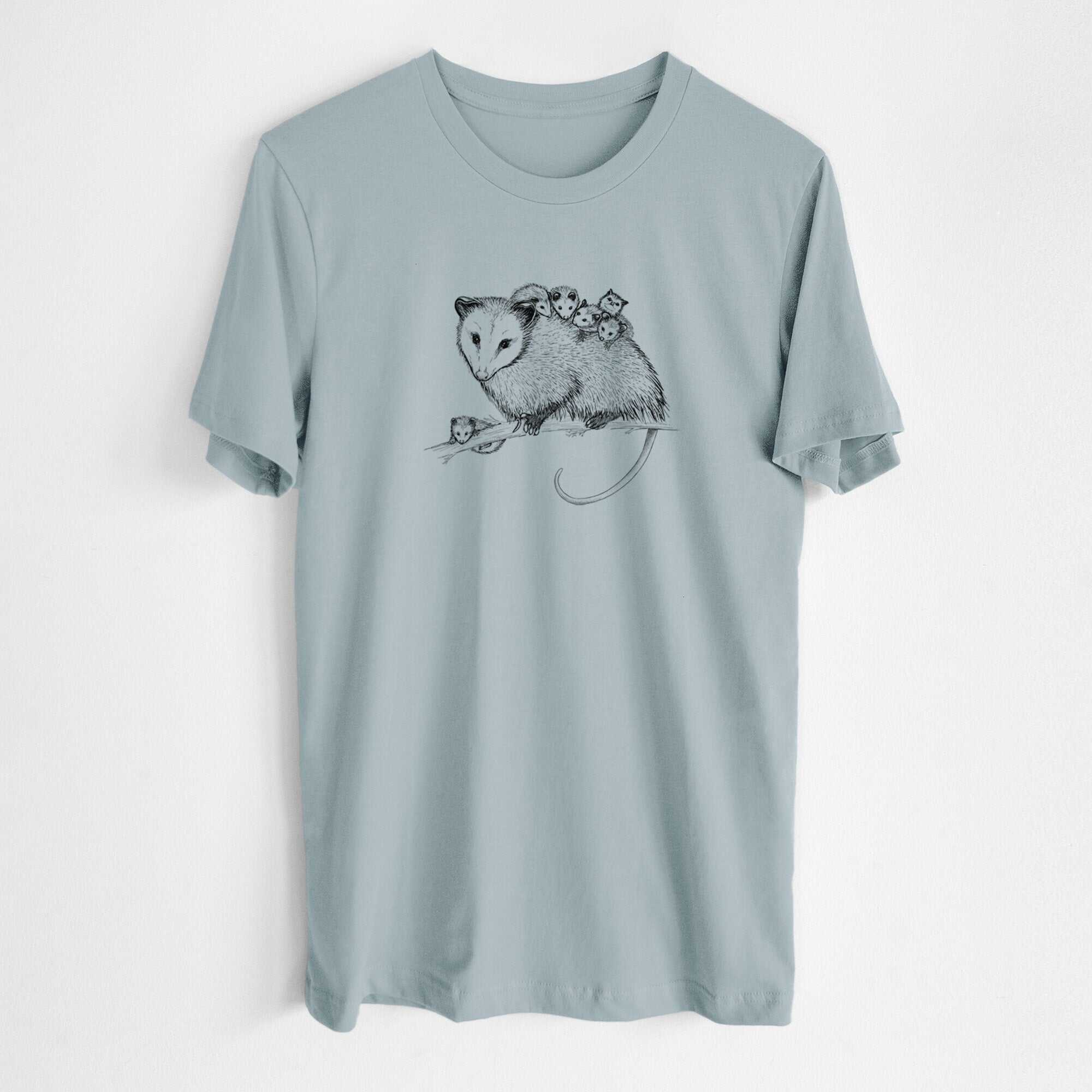 Mama Opossum with Babies - Lightweight 100% Cotton Unisex Crewneck