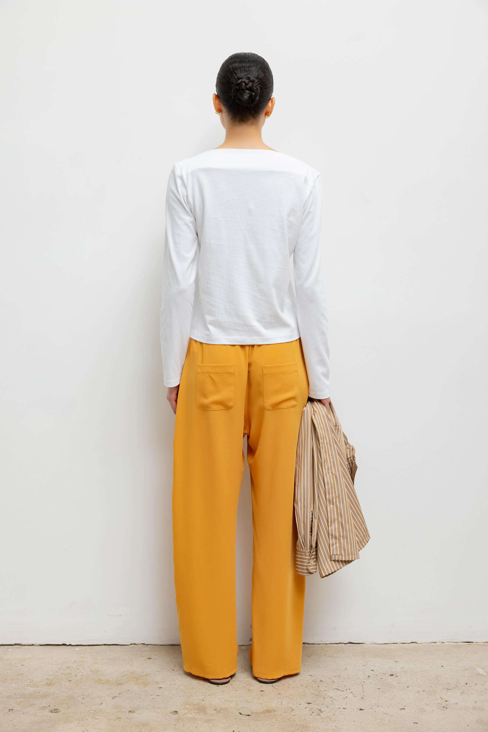 Leset Margo Long Sleeve Boatneck in White