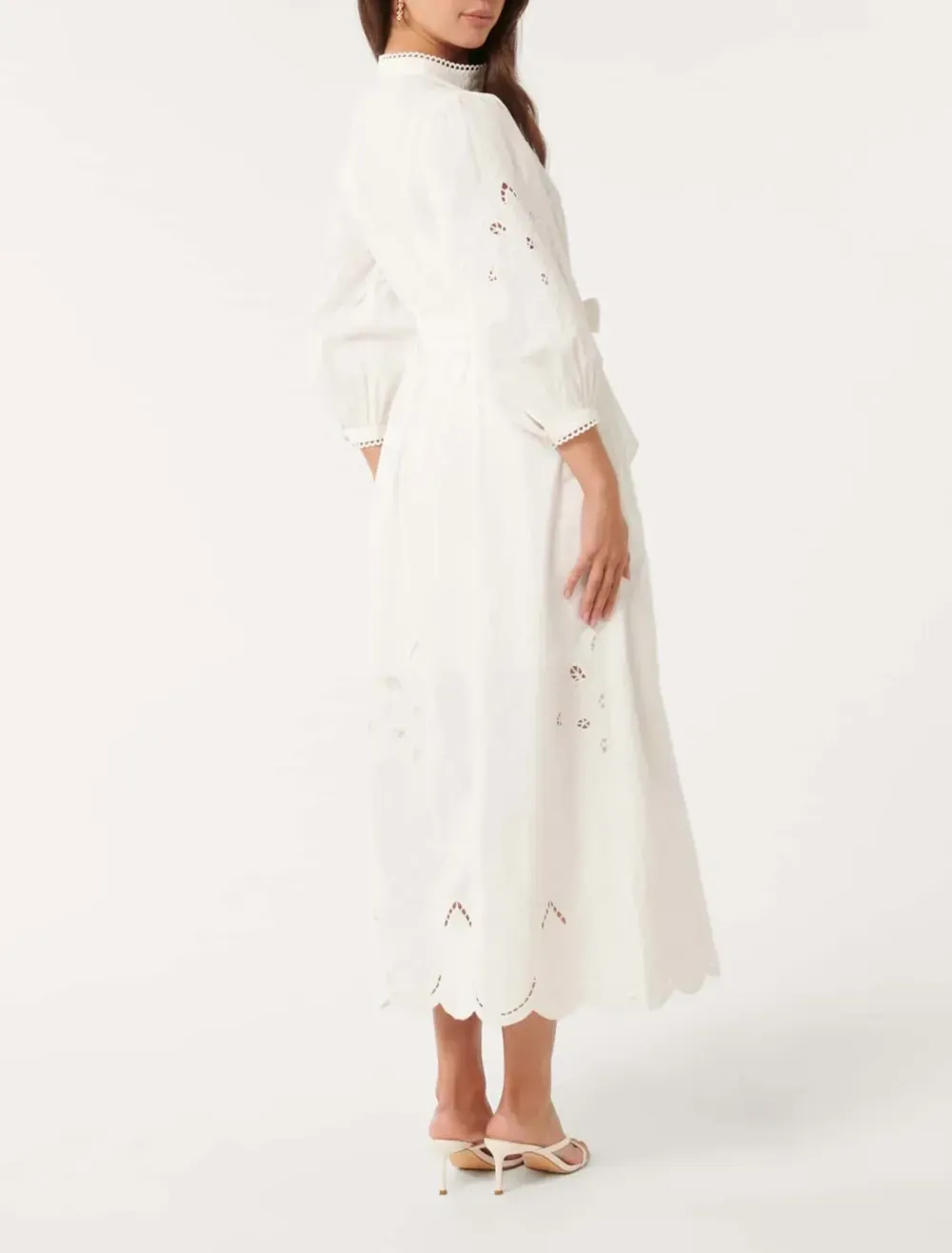 Broderie Midi Dress