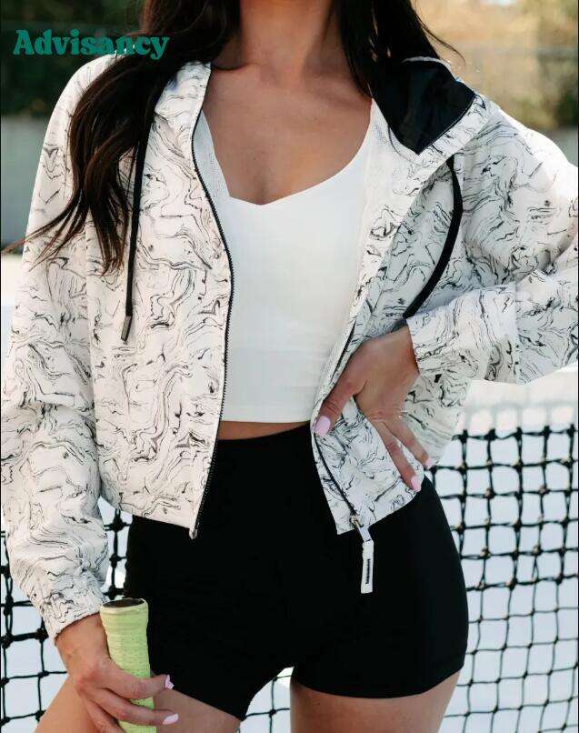 Ready For Action Marble Print Active Jacket