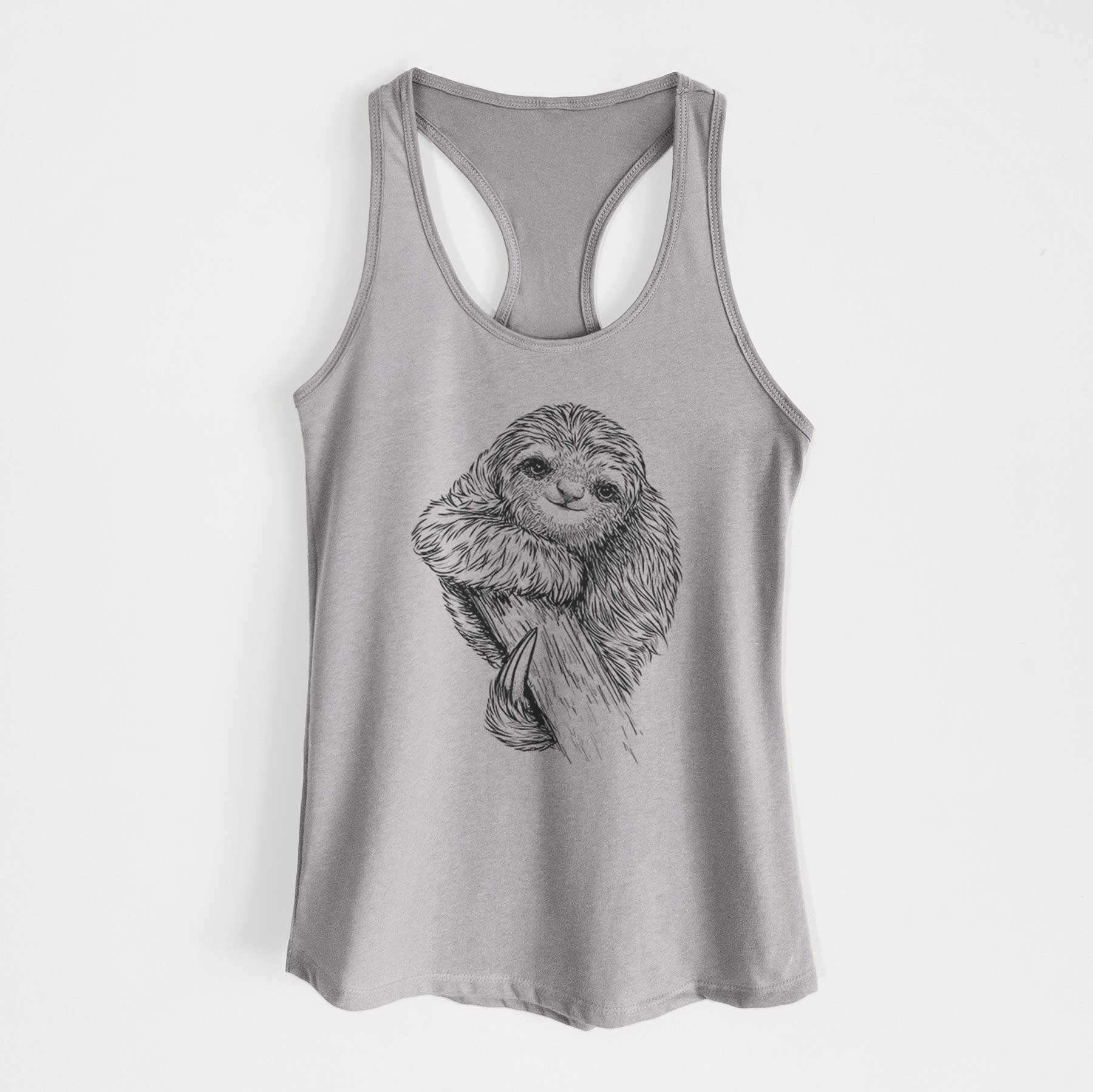 Pygmy Three-toed Sloth - Bradypus pygmaeus - Women's Racerback Tanktop