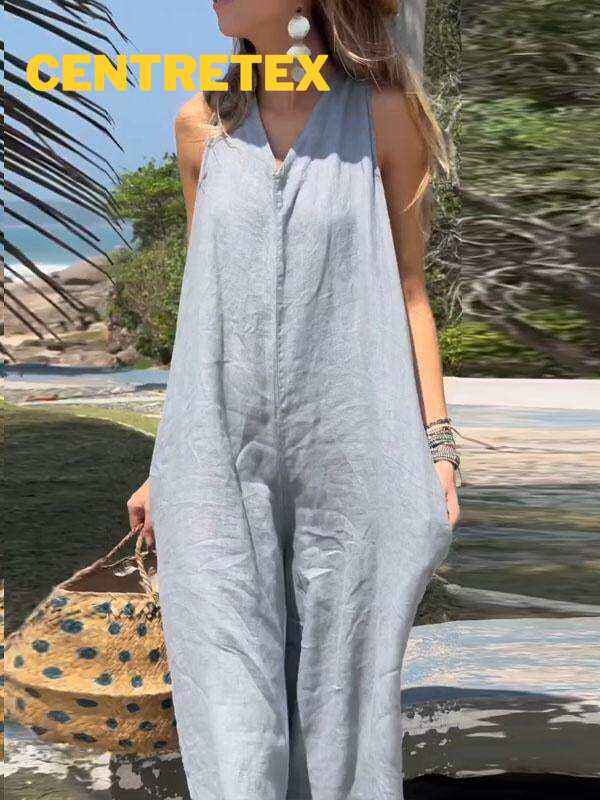SUMMER Comfortable casual cotton and linen jumpsuit （BUY 2 GET FREE SHIPPING)