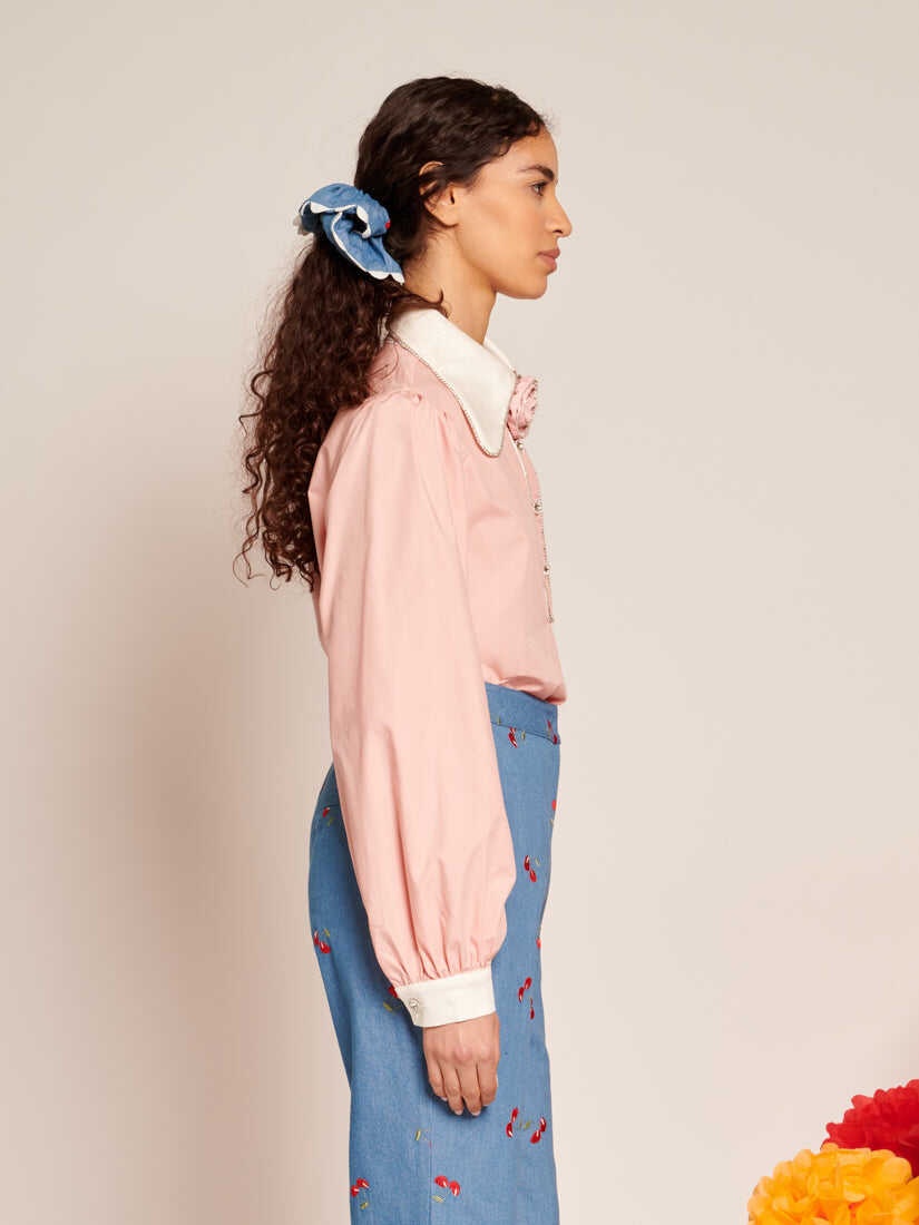 Passiflora Contrast Collar Blouse