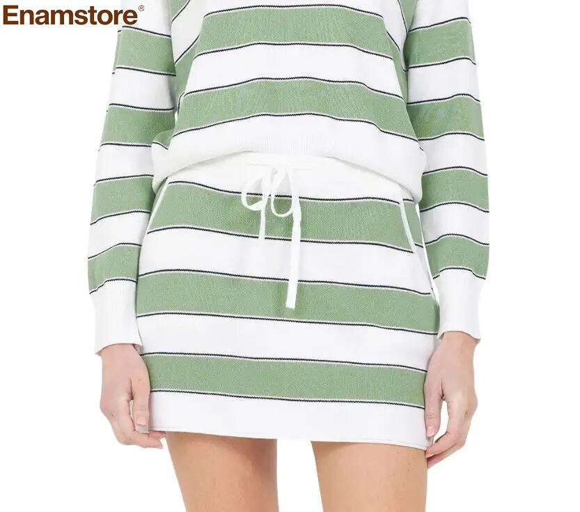 One Grey Day Warwick Mini Skirt in Matcha Combo