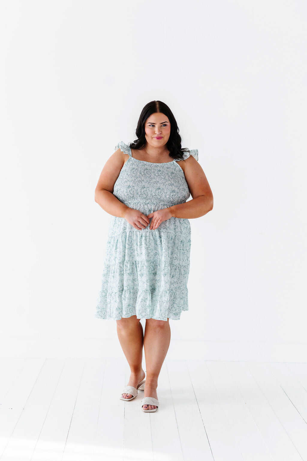 Quincy Ruffle Strap Dress - Size 1X and 2X Left